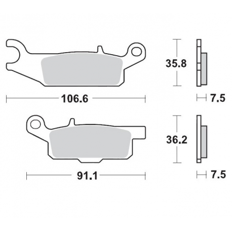 Moto-Master, brzdové desky KH444 Sinter Metal OEM: 11 (SinterPRO Racing) Yamaha: YFM 700 GRIZZLY, přední-pravé