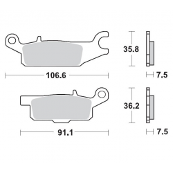 Moto-Master, brzdové desky KH443 Sinter Metal OEM: 11 (SinterPRO Racing) Yamaha: YFM 700 GRIZZLY, přední-levé