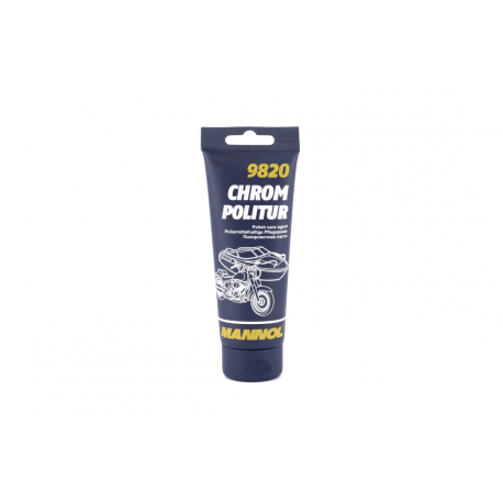 Mannol, CHROM POLITUR 100ml, krém na čištění a konzervaci chromu (9820) (80)