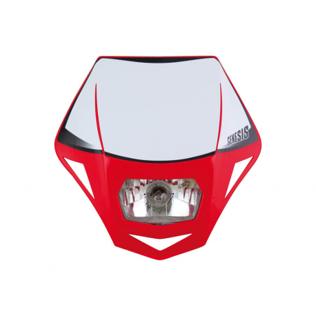 Racetech, přední maska Genesis Husqvarna, červená barva (12V/35W)
