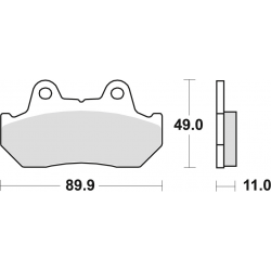 TRW Lucas, brzdové desky KH69/3 Organic, Honda CBR 600 / XL 600 V 87-90, CX 650 / TURBO 83-85, CB 750 / CB 900 BOLDOR 81-83, VT