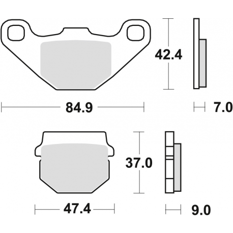TRW Lucas, brzdové desky KH83 Organic, DERBI SENDA 50 12-17, Kawasaki KLX 110 10-, KMX 125 87-98, Suzuki UE 125 / 150 01-03, PR