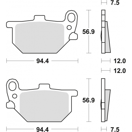 TRW Lucas, brzdové desky KH61 Organic, Yamaha XS / XV 750 80-82, XS 850 82, přední