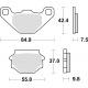 TRW Lucas, brzdové desky KH67 Organic, Aprilia PEGASO 650 91-00, Kawasaki KLR 250 84-05, GPZ 500 88-04, KLE 500 91-07, KL / KLR