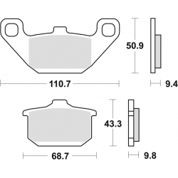 TRW Lucas, brzdové desky KH85 Organic, Kawasaki EN 500 90-03, GPZ 600 85-90, VN 750 86-95, GTR 1000 86-93, ZR 1100 96-97, VN 15