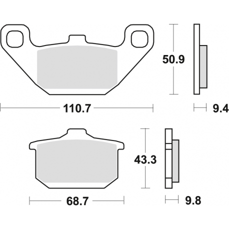 TRW Lucas, brzdové desky KH85 Organic, Kawasaki EN 500 90-03, GPZ 600 85-90, VN 750 86-95, GTR 1000 86-93, ZR 1100 96-97, VN 15