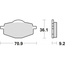 TRW Lucas, brzdové desky KH101 Organic, Yamaha TDR 50 88-02, DT 80 85-97, DT 125 82-06, TDR 125 93-02, XT 350 85-95, XT 500 76-