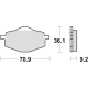 TRW Lucas, brzdové desky KH101 Sinter Offroad, Yamaha TDR 50 88-02, DT 80 85-97, DT 125 82-06, TDR 125 93-02, XT 350 85-95, XT