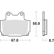 TRW Lucas, brzdové desky KH104 Organic, Yamaha TZR 125 88-92, FZS 600 98-03, SRX 600 86-95, XJ 600 / DIVERSION 92-03, přední / T