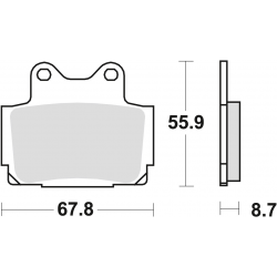 TRW Lucas, brzdové desky KH104 Organic, Yamaha TZR 125 88-92, FZS 600 98-03, SRX 600 86-95, XJ 600 / DIVERSION 92-03, přední / T
