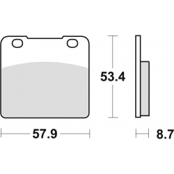 TRW Lucas, brzdové desky KH103 Organic, Suzuki VS 1400 87-03, GSXF 1100 88-92, VS 800 92-03, VS 600 94-97, Yamaha SRX 250 85-87