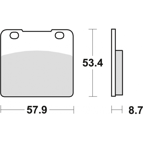 TRW Lucas, brzdové desky KH103 Organic, Suzuki VS 1400 87-03, GSXF 1100 88-92, VS 800 92-03, VS 600 94-97, Yamaha SRX 250 85-87