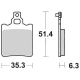 TRW Lucas, brzdové desky KH60 KH337 Organic, Aprilia RS 50 95-10, RX 50 91-03, TUAREG 125 88-89, KTM SX 60 98-00, SX 65 00-03,