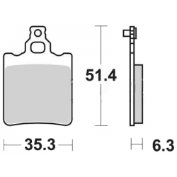 TRW Lucas, brzdové desky KH60 KH337 Organic, Aprilia RS 50 95-10, RX 50 91-03, TUAREG 125 88-89, KTM SX 60 98-00, SX 65 00-03,