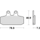 TRW Lucas, brzdové desky KH256 Organic, Aprilia RX 125 85-89, TUAREG 350 / 600 86-89, Honda NSR 125 88-03, CRM 125 90-99, KTM E