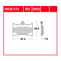 TRW Lucas, brzdové desky KH126 Organic, Aprilia AF 125 89-92, RS 125 95-06, GILERA NORDWEST 600 91-93, MOTO GUZZI QUOTA 1000 89