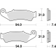 TRW Lucas, brzdové desky KH125 Sintered Off-Road (Racing) Honda CR 125 / 250 87-94, NX / XR 250 88-95, CR 500