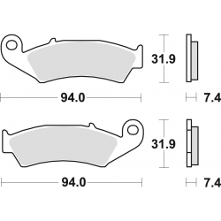 TRW Lucas, brzdové desky KH125 Sintered Off-Road (Racing) Honda CR 125 / 250 87-94, NX / XR 250 88-95, CR 500