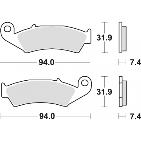 TRW Lucas, brzdové desky KH125 Sintered Off-Road (Racing) Honda CR 125 / 250 87-94, NX / XR 250 88-95, CR 500