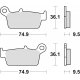 TRW Lucas, brzdové desky KH131 Organic, Honda CRF 230 08-10, XR 250 88-97, XR 600 91-99, Yamaha WR 125 98-07, zadní