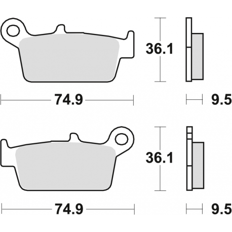 TRW Lucas, brzdové desky KH131 Organic, Honda CRF 230 08-10, XR 250 88-97, XR 600 91-99, Yamaha WR 125 98-07, zadní