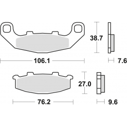 TRW Lucas, brzdové desky KH141 Organic, Kawasaki GPZ 500 94-04, ZR 550 91-95, Suzuki RGV 250 91-92, GSX 1100 G 94-95, přední/zad