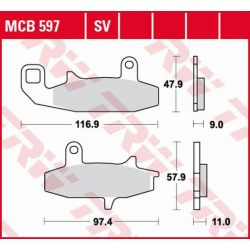 TRW Lucas, brzdové desky KH147 Sinter Street Suzuki DR 650 90-96, DR 750 88-89, DR 800 88-91, přední