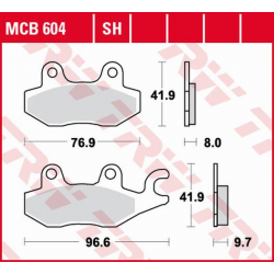 TRW Lucas, brzdové desky KH165/2 Organic, Suzuki DR 800 97-99, TRIUMPH TIGER 1050 07-13, DYTONA 1200 93-97, TROPHY 1200 94-03,