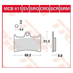 TRW Lucas, brzdové desky KH252 KH380 Carbon Racing, Yamaha FZ6 07-10, FZS 600 98-01, MT-07 14-17, TRACER 700 '16-, FZ8 10-16, M