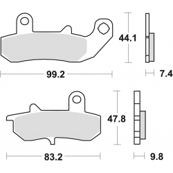 TRW Lucas, brzdové desky KH157 Organic, Suzuki RGV 250 93-95, DR 600 / 650 89-96, DR 750 '89, DR 800 90-91, zadní