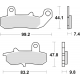TRW Lucas, brzdové desky KH157 Sinter Street Suzuki RG V250 93-95 DR 600 / 650 89-96 DR 750 89, DR 800 90-91, zadní
