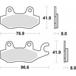 TRW Lucas, brzdové desky KH165 Sinter Offroad, Honda NSR 50 93-96, CB 125F 14-16, Kawasaki EX 250 07-17, KLF 300 89-07, Suzuki