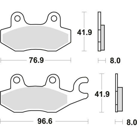 TRW Lucas, brzdové desky KH165 Sinter Offroad, Honda NSR 50 93-96, CB 125F 14-16, Kawasaki EX 250 07-17, KLF 300 89-07, Suzuki