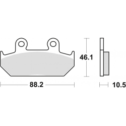 TRW Lucas, brzdové desky KH124 KH412 Sinter Street Honda VT 600 SHADOW 89-93, XL 600V TRANSALP 91-93, NX DOMINATOR 650 88-90,