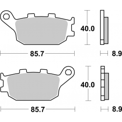 TRW Lucas, brzdové desky KH174 Organic, Honda CBF 500 04-08, CB 600 HORNET 98-15, CBF 600 04-13, CBR / RR 600 91-07, NC 700 / 7