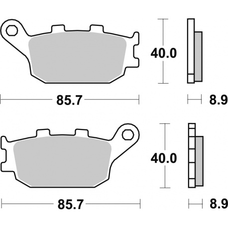 TRW Lucas, brzdové desky KH174 Organic, Honda CBF 500 04-08, CB 600 HORNET 98-15, CBF 600 04-13, CBR / RR 600 91-07, NC 700 / 7