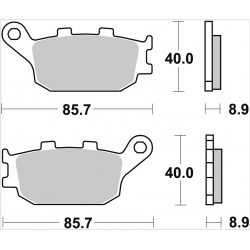 TRW Lucas, brzdové desky KH174 Sinter Street Honda CBF 500 04-08, CB 600 HORNET 98-15, CBF 600 04-13, CBR / RR 600 91-07, NC 7