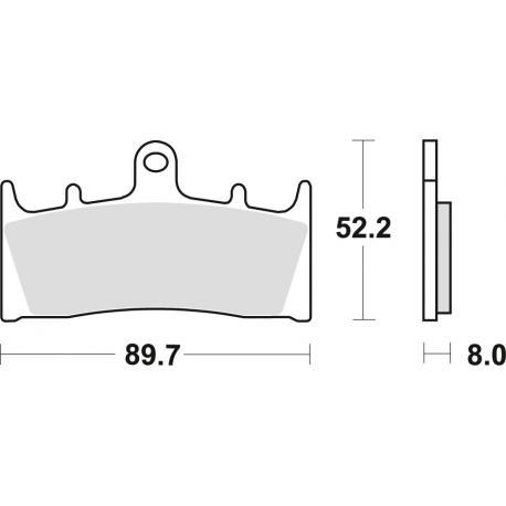 TRW Lucas, brzdové desky KH188 Sinter Street Kawasaki ZX9R 96-01, ZRX 1100 / 1200 96-06, VN 1500 02-03, VN 1600 04-08, Suzuki