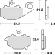 TRW Lucas, brzdové desky KH192 Organic, Kawasaki ZX6R 600 94-16, ZX6R 636 02-06, ER6 06-16, VERSYS 650 07-14, Z 750 04-06, ZX9R