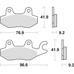 TRW Lucas, brzdové desky KH197 Organic, Honda XLV 125 01-13, VT 125 SHADOW 99-08, Suzuki BURGMAN 125 '14-, Yamaha TZR 50 97-00,