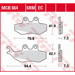 TRW Lucas, brzdové desky KH194 Organic, Aprilia RS 50 99-10, RX 50 95-06, PEGASO 125 92-95, RX 125 92-99, přední