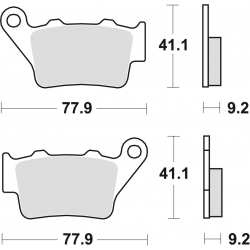 TRW Lucas, brzdové desky KH208 Sinter Street Aprilia PEGASO 650 01-10, ETV 1200 CAPONORD 13-17, Honda NX 650 DOMINATOR 95-01,