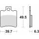 TRW Lucas, brzdové desky KH193 Organic, Suzuki AP 95-98, UX 99-00, Yamaha NS 50 '13-, YN 50 '97-, XN 125 00-03, přední