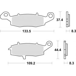 TRW Lucas, brzdové desky KH231 Sinter Street Kawasaki ER6 06-16, VERSYS 650 07-14, Z 750, 04-06, ZR7 99-04, W 800 '11-, GPZ 11
