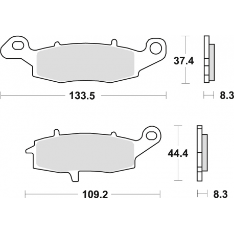 TRW Lucas, brzdové desky KH231 Sinter Street Kawasaki ER6 06-16, VERSYS 650 07-14, Z 750, 04-06, ZR7 99-04, W 800 '11-, GPZ 11