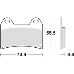 TRW Lucas, brzdové desky KH244 Sinter Aprilia PEGASO 650 05-10, BMW F 800 GT / R / S / ST 08-16, KTM 790 ADV 19-, 1090 ADV 17-