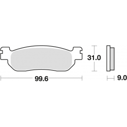 TRW Lucas, brzdové desky KH275 Organic, Yamaha TW 125 99-08 TW 200 91-15 R6 99-02, přední/zadní