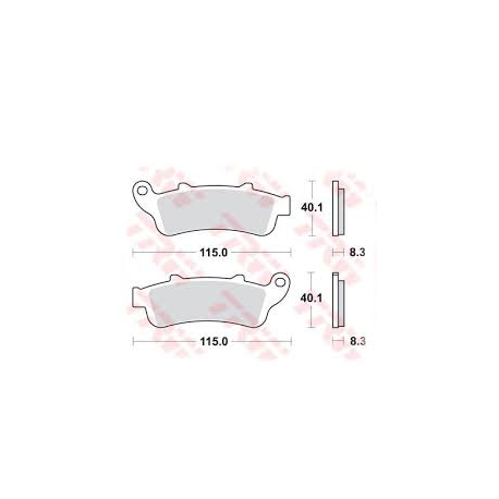 TRW Lucas, brzdové desky KH261 KH281 Organic, Honda NT 650 V 02-05, VFR 800 98-05, XL 1000 V 99-03 STX 1300 02-08, GL 1800 01-1