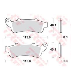 TRW Lucas, brzdové desky KH261 KH281 Sinter Street Honda NT 650 V 02-05, VFR 800 98-05, XL 1000 V 99-03 STX 1300 02-08, GL 180