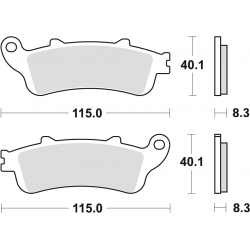 TRW Lucas, brzdové desky KH261 Sinter Street Honda NT 650 V DEAUVILLE 02-05 VFR 800 98-13, XL 1000 V 99-13 CBR 1100 97-08 STX
